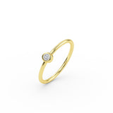 Yellow Gold Diamond Solitaire Ring