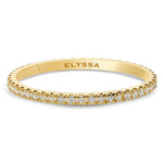 14K Gold 1.5mm All Around Diamond Wedding Band Gold