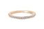 14K Gold 1.8mm French Cut Half Way Diamond Wedding Band Rose gold