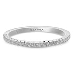14K Gold 1.8mm French Cut Half Way Diamond Wedding Band White Gold
