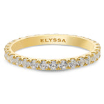 14K Gold 2.2mm All Around Diamond Wedding Band yellow gold