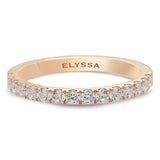 14K Gold 2.2mm Half Way Diamond Wedding Band