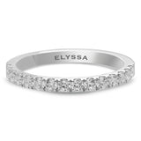 14K Gold 2.2mm Half Way Diamond Wedding Band