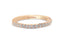14K Gold 2mm French Cut Half Way Diamond Wedding Band Rose Gold