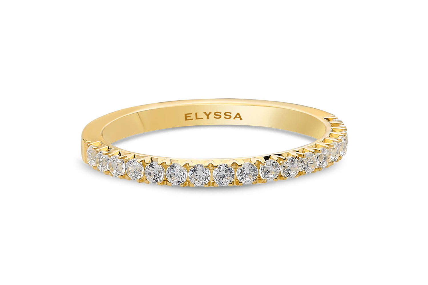 14K Gold 2mm French Cut Half Way Diamond Wedding Band  Rose Gold