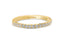 14K Gold 2mm French Cut Half Way Diamond Wedding Band  Rose Gold