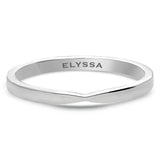 14K Gold 2mm Thin X wedding Band