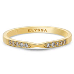 14K Gold 2mm Thin X Diamond wedding Band gold