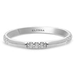 14K Gold 2 mm Wedding Band with Diamonds white gold