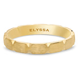 14K Gold 3mm Modern Wedding Band Gold Elyssa Jewelry