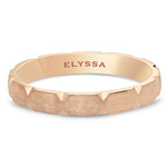 14K Gold 3mm Modern Wedding Band Rose Gold Elyssa Jewelry
