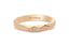 14K Gold 3mm Multi Faceted Wedding Band A Single Diamond rose gold