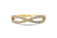 14K Gold Half Way Infinty Diamond Wedding Band