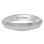 14K Gold Overlaping Plain Wedding Band White gold