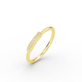 Gold Diamond Micro Pave Ring