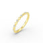 14K Gold Diamond Bead Half Eternity Diamond Wedding Band