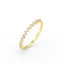 14K Gold Diamond Zig Zag Half Eternity Ring
