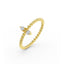 Diamond Twisted Gold Band