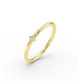 Diamond Thin Gold Ring