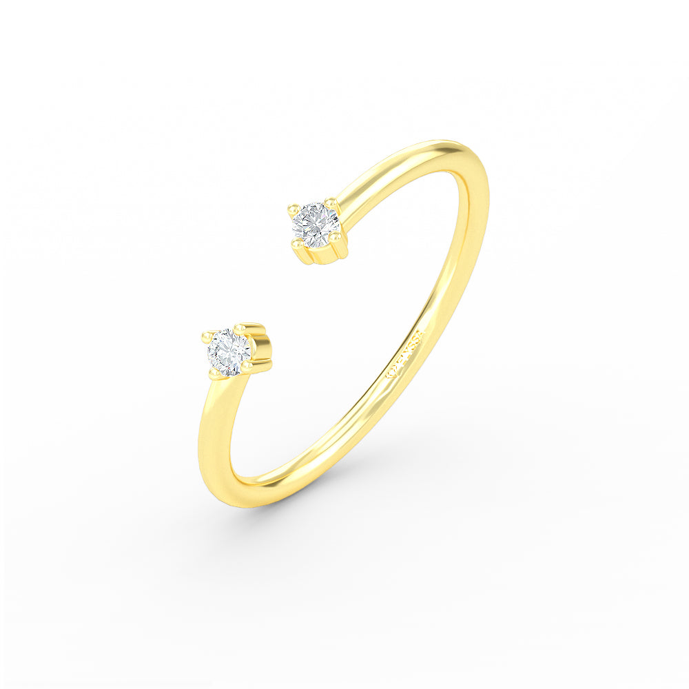 Diamond Open Gold  Ring