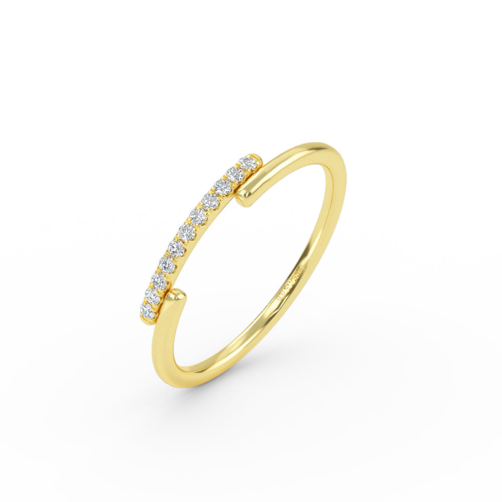 11 Stone Diamond Gold Ring