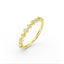 14K Gold Half Eternity Bezel Set Diamond Wedding Band