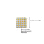 14K Gold Diamond Square Stud Earrings
