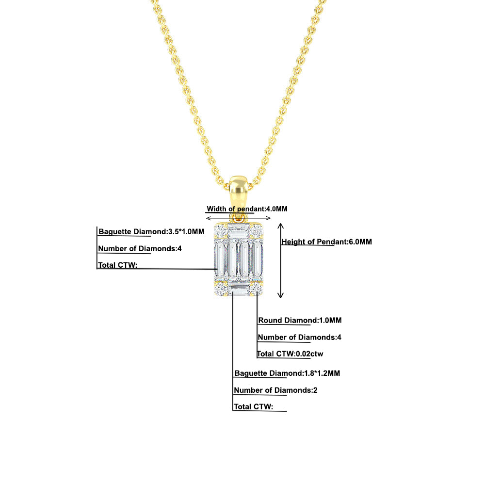 Bezel Set Diamond Solitaire Necklace