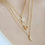 14K Gold Crescent Moon Diamond Necklace