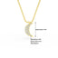 14K Gold Crescent Moon Diamond Necklace
