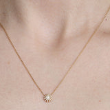 14K Gold Floral Diamond Necklace