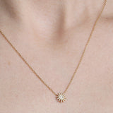 14K Gold Floral Diamond Necklace