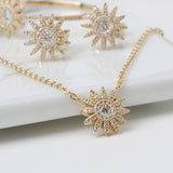 14K Gold Floral Diamond Necklace