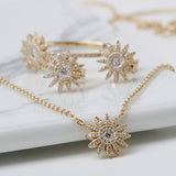 14K Gold Floral Diamond Necklace