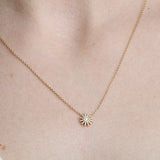 14K Gold Floral Diamond Necklace