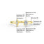 Gold Diamond Baguette Open Ring