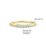 14K Gold 7 Stone Diamond Wedding Band