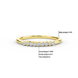 14K Gold 11 Stone Diamond Wedding Band