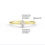 Gold Flower Diamond Ring