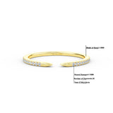 14K Gold Diamond Cuff Gold Ring