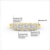 14K Gold 5 Stone Diamond Annivesary Ring