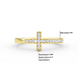 Diamond Cross Gold Ring