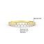 14K Gold Diamond Zig Zag Half Eternity Ring