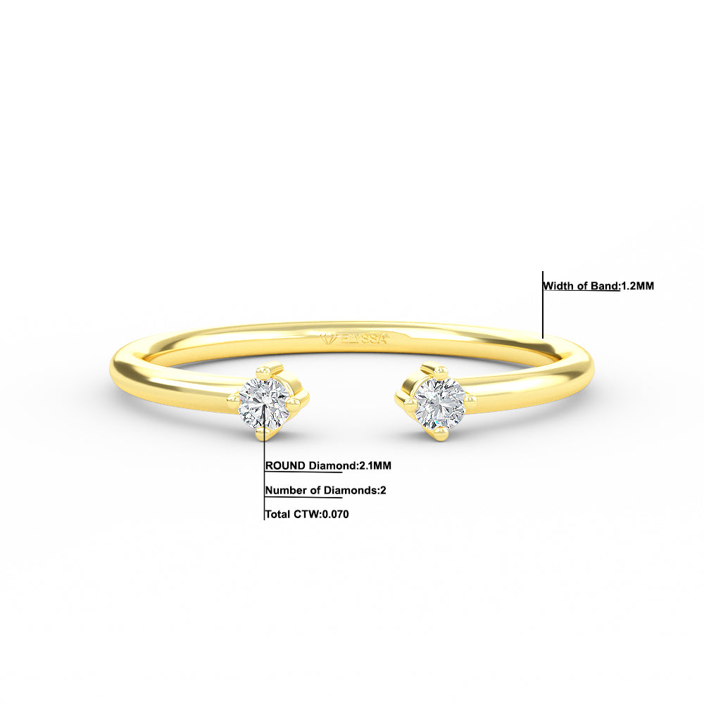 Diamond Open Gold  Ring