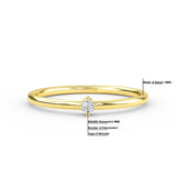 Diamond Thin Gold Ring