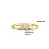 Triple Diamond Gold Ring