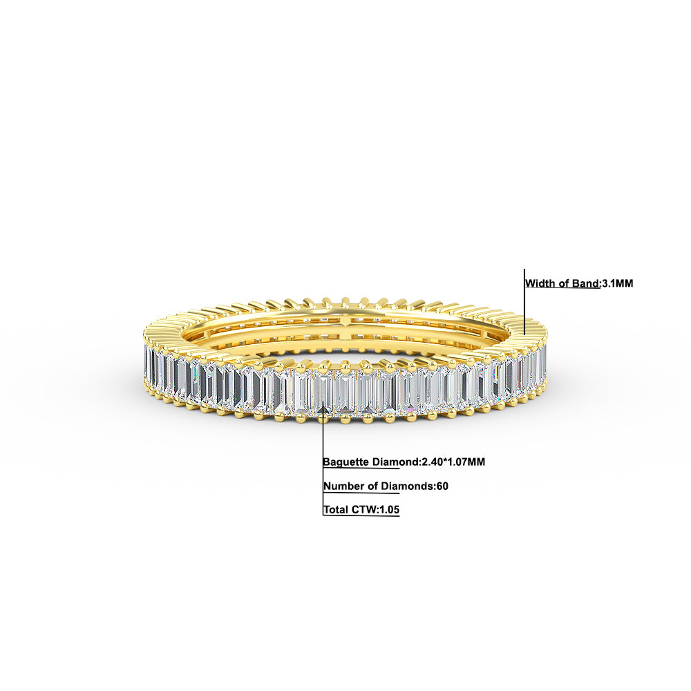 Full Eternity Baguette Diamond Ring