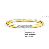 14K Gold Thin Diamond Minimalist Ring