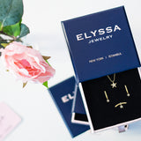 14K Gold Diamond Star Necklace
