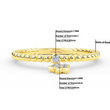 14K Gold White Diamond Star Ring
